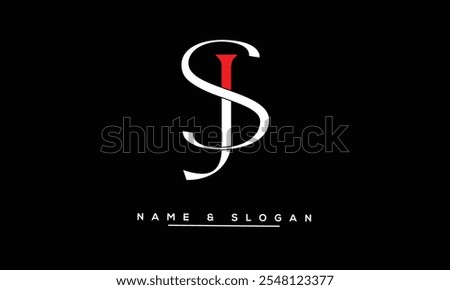 JS, SJ Abstract Letters Logo Monogram