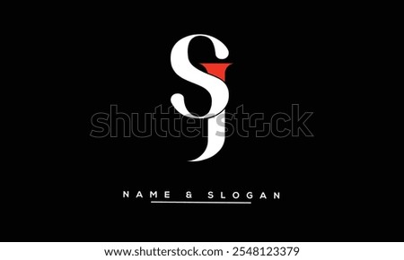 JS, SJ Abstract Letters Logo Monogram