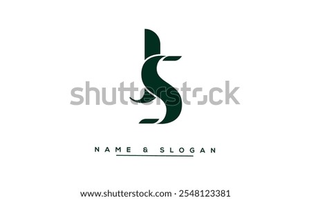 JS, SJ Abstract Letters Logo Monogram