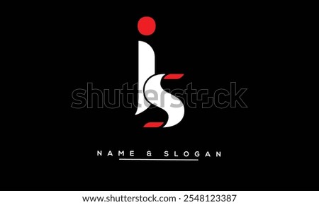 JS, SJ Abstract Letters Logo Monogram