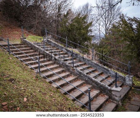 Similar – Image, Stock Photo Double staircase Stairs