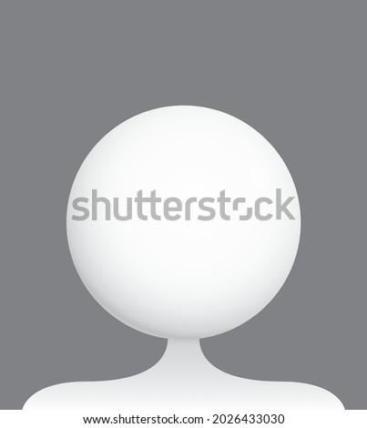User interface design icon that represents a blank profile picture placeholder for setting up a profile picture or avatar as a user. App design icon. Vector illustration.