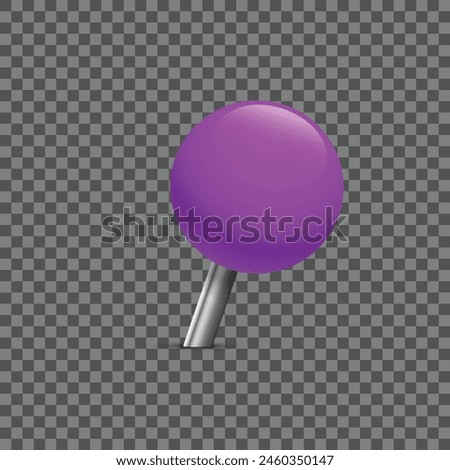 Purple pin icon design. Vector illustration of a purple marker for maps or navigation systems.