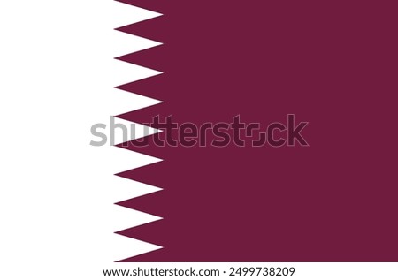 State of Qatar flag. Qatar national flag. Vector Illustration. 