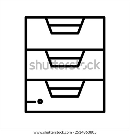 simple paper tray vector icon design