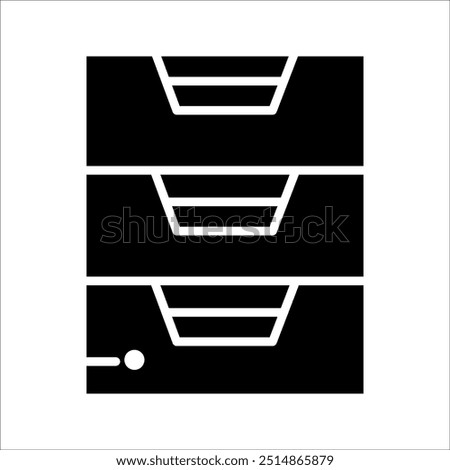 simple paper tray vector icon design