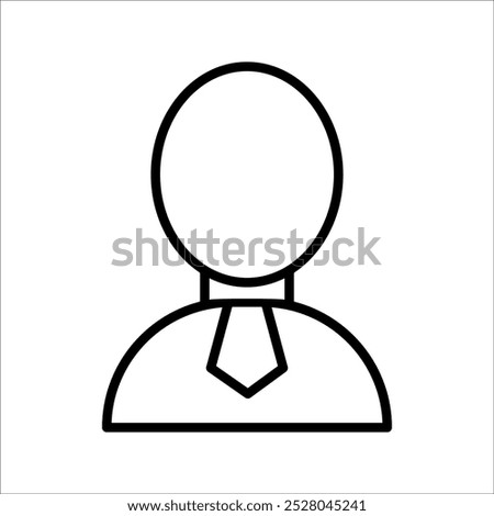 User Tie simple vector icon design