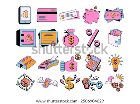 Finance Money Illustration Ellement Set