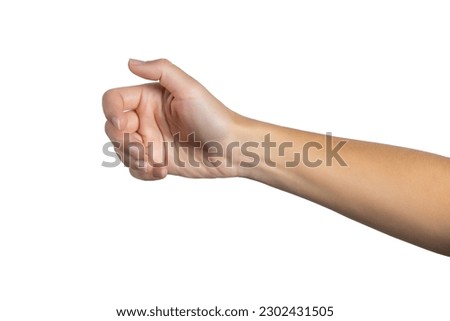 Similar – Image, Stock Photo Closeup of female hand holding brush drawing on a beach