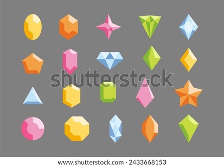 Diamond Shape Illustration Element Set