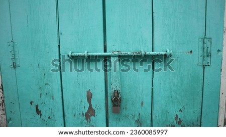 Image, Stock Photo Wooden gate close up in evening sun