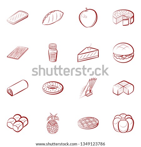 Food images. Background for printing, design, web. Binary color.