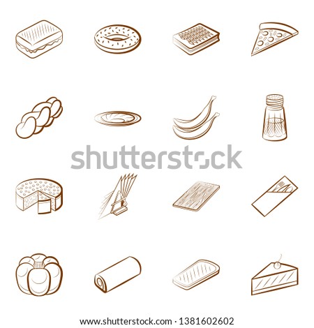 Food images. Background for printing, design, web. Binary color.