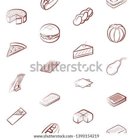 Food images. Background for printing, design, web. Seamless. Binary color.