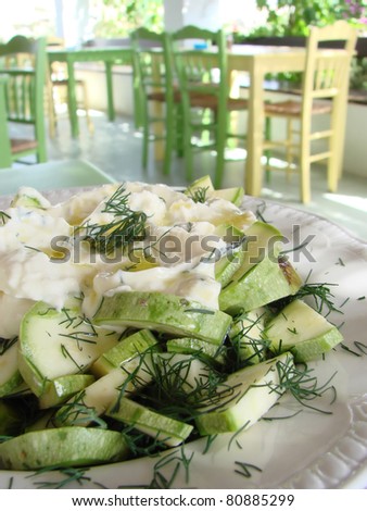 Greek zucchini salad