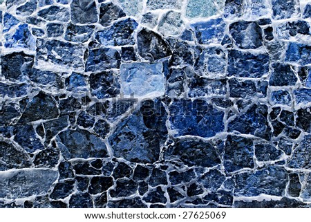 artificial picture of dark-blue stonewall