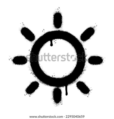 Similar – Image, Stock Photo Sun painted with street crayon and the text “it is too warm”. Concept global warming, sweating and heat.