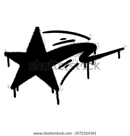 Spray Painted Graffiti star icon isolated on white background. vector illustration.