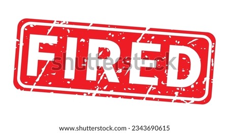 Red Fired stamp sticker with grunge vector illustration