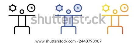 burden icon. Linear, Blue Fill and Gradient Style Design Isolated On White Background