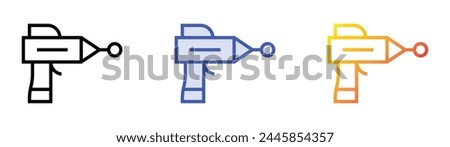 blaster icon. Linear, Blue Fill and Gradient Style Design Isolated On White Background
