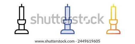 candlestick icon. Linear, Blue Fill and Gradient Style Design Isolated On White Background