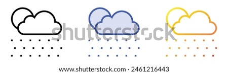 drizzle icon. Linear, Blue Fill and Gradient Style Design Isolated On White Background