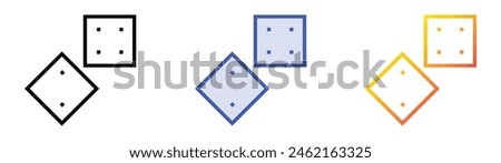 dices icon. Linear, Blue Fill and Gradient Style Design Isolated On White Background