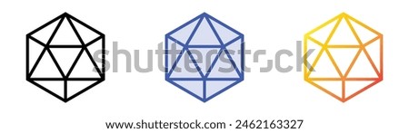 dice icon. Linear, Blue Fill and Gradient Style Design Isolated On White Background