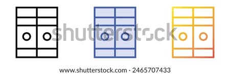 files icon. Linear, Blue Fill and Gradient Style Design Isolated On White Background
