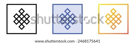 endless knot icon. Linear, Blue Fill and Gradient Style Design Isolated On White Background