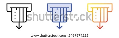 eject icon. Linear, Blue Fill and Gradient Style Design Isolated On White Background