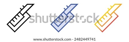 keytar icon. Linear, Blue Fill and Gradient Style Design Isolated On White Background