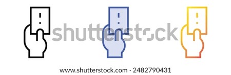 intervention icon. Linear, Blue Fill and Gradient Style Design Isolated On White Background