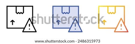 important icon. Linear, Blue Fill and Gradient Style Design Isolated On White Background