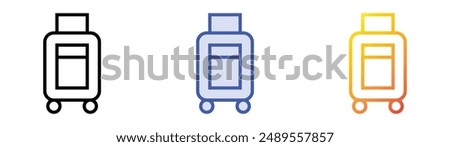 migration icon. Linear, Blue Fill and Gradient Style Design Isolated On White Background