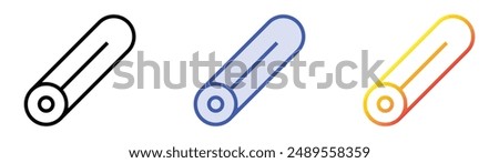 metal beam icon. Linear, Blue Fill and Gradient Style Design Isolated On White Background