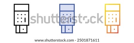 payment terminal icon. Linear, Blue Fill and Gradient Style Design Isolated On White Background