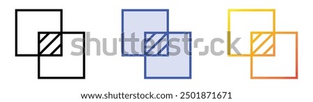 pathfinder icon. Linear, Blue Fill and Gradient Style Design Isolated On White Background