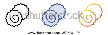 naruto icon. Linear, Blue Fill and Gradient Style Design Isolated On White Background