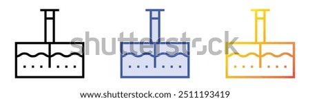 punch biopsy icon. Linear, Blue Fill and Gradient Style Design Isolated On White Background