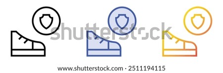 product durability icon. Linear, Blue Fill and Gradient Style Design Isolated On White Background