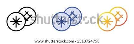 polvorosa icon. Linear, Blue Fill and Gradient Style Design Isolated On White Background