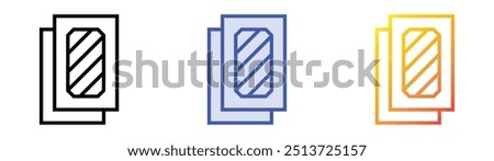 poker cards icon. Linear, Blue Fill and Gradient Style Design Isolated On White Background