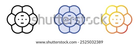 seder plate icon. Linear, Blue Fill and Gradient Style Design Isolated On White Background