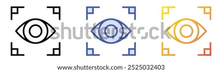 security icon. Linear, Blue Fill and Gradient Style Design Isolated On White Background