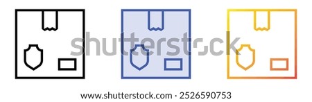 safety icon. Linear, Blue Fill and Gradient Style Design Isolated On White Background