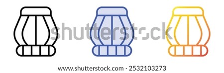 tablas icon. Linear, Blue Fill and Gradient Style Design Isolated On White Background