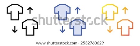 substitute icon. Linear, Blue Fill and Gradient Style Design Isolated On White Background