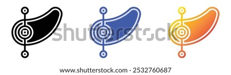 stroke icon. Linear, Blue Fill and Gradient Style Design Isolated On White Background